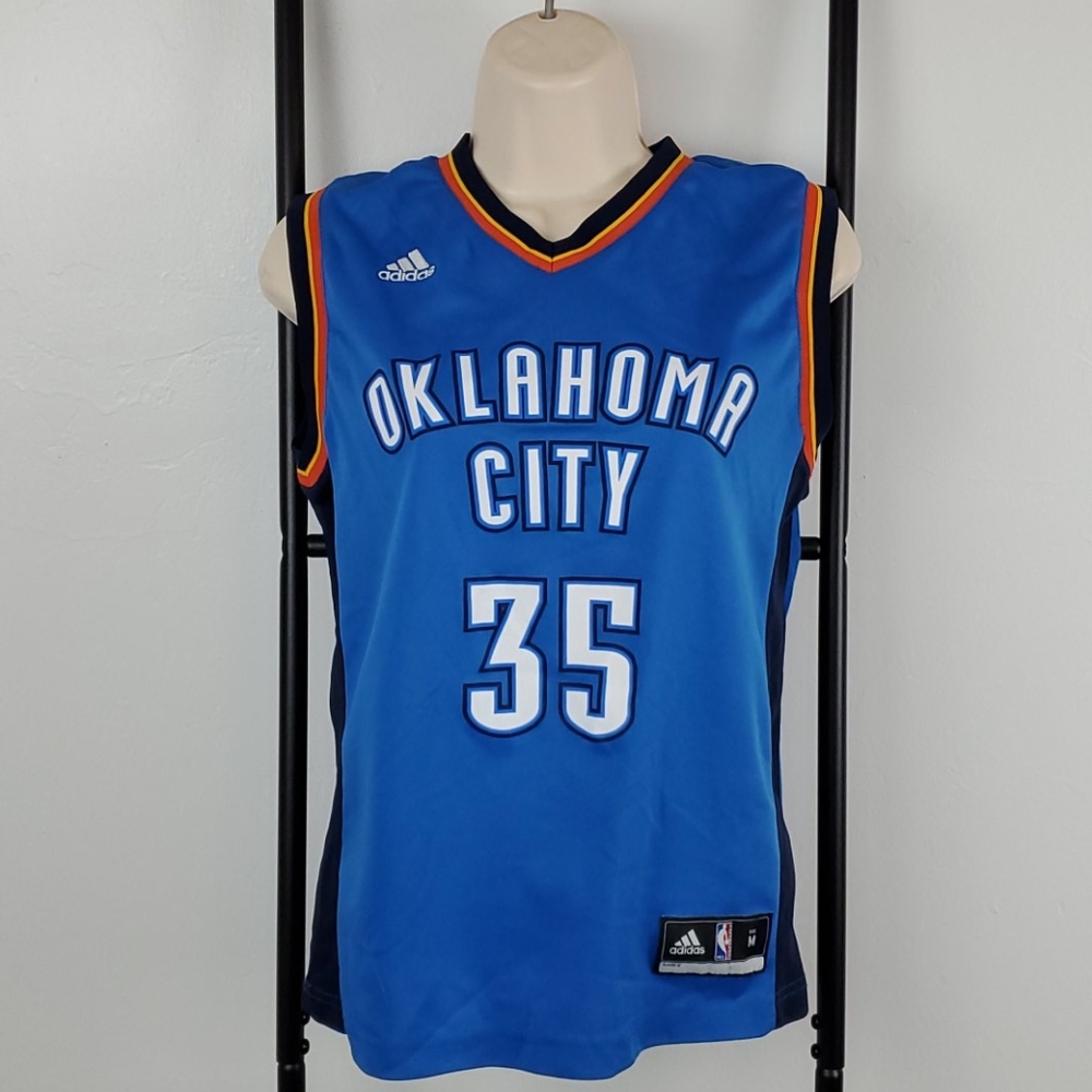 Adidas NBA Kevin Durant #35 Oklahoma City Thunder Jersey Size M Blue Basketball